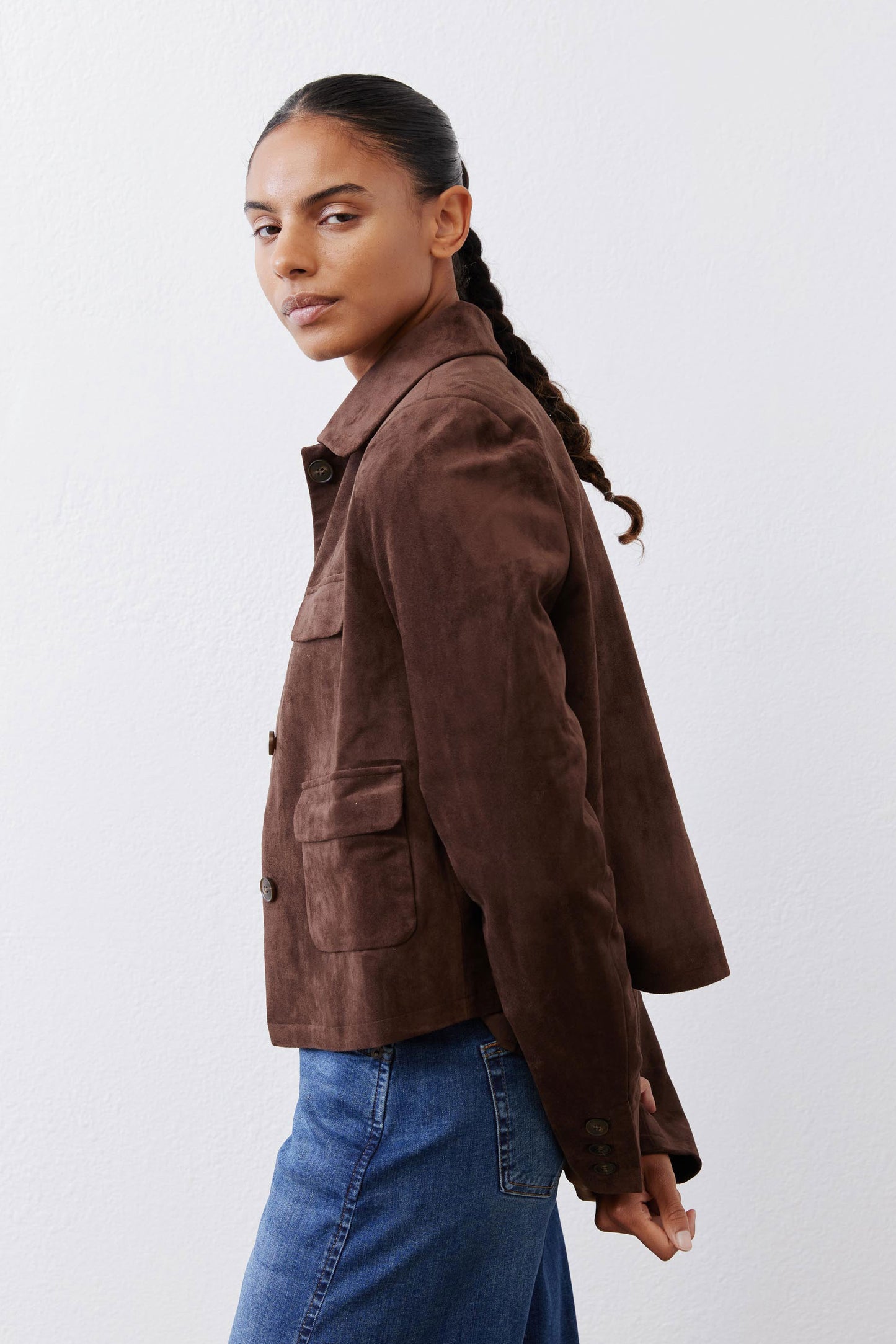 The Cropped Suede Jacket