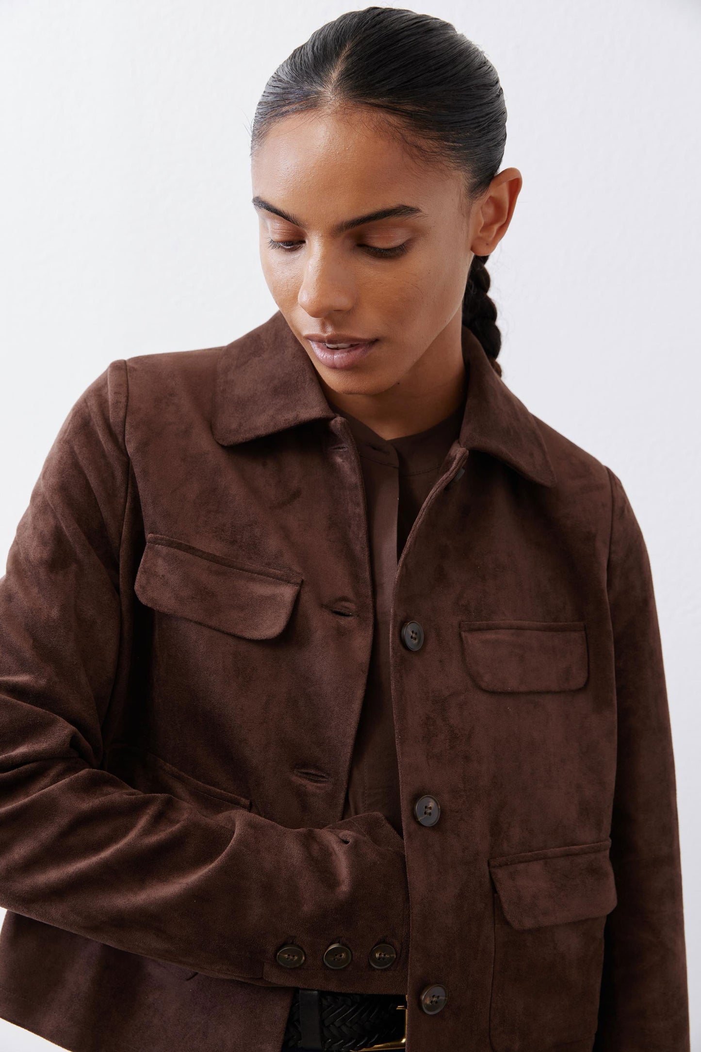 The Cropped Suede Jacket