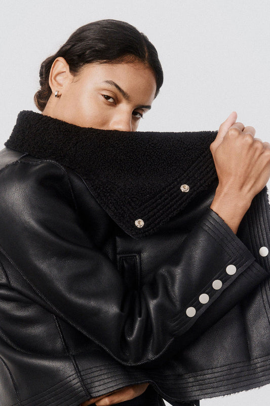 The Cruiser Reversible Shearling Moto Jacket