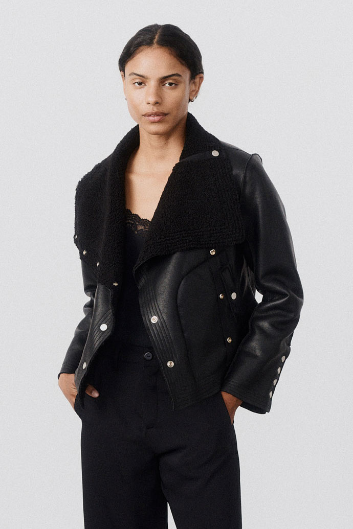 The Cruiser Reversible Shearling Moto Jacket