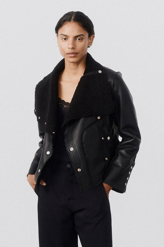 The Cruiser Reversible Shearling Moto Jacket