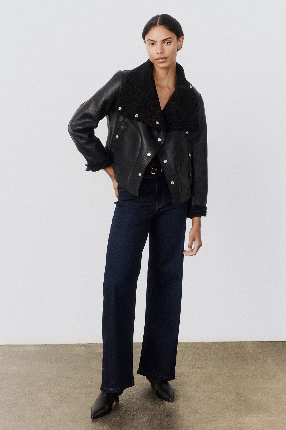 The Cruiser Reversible Shearling Moto Jacket