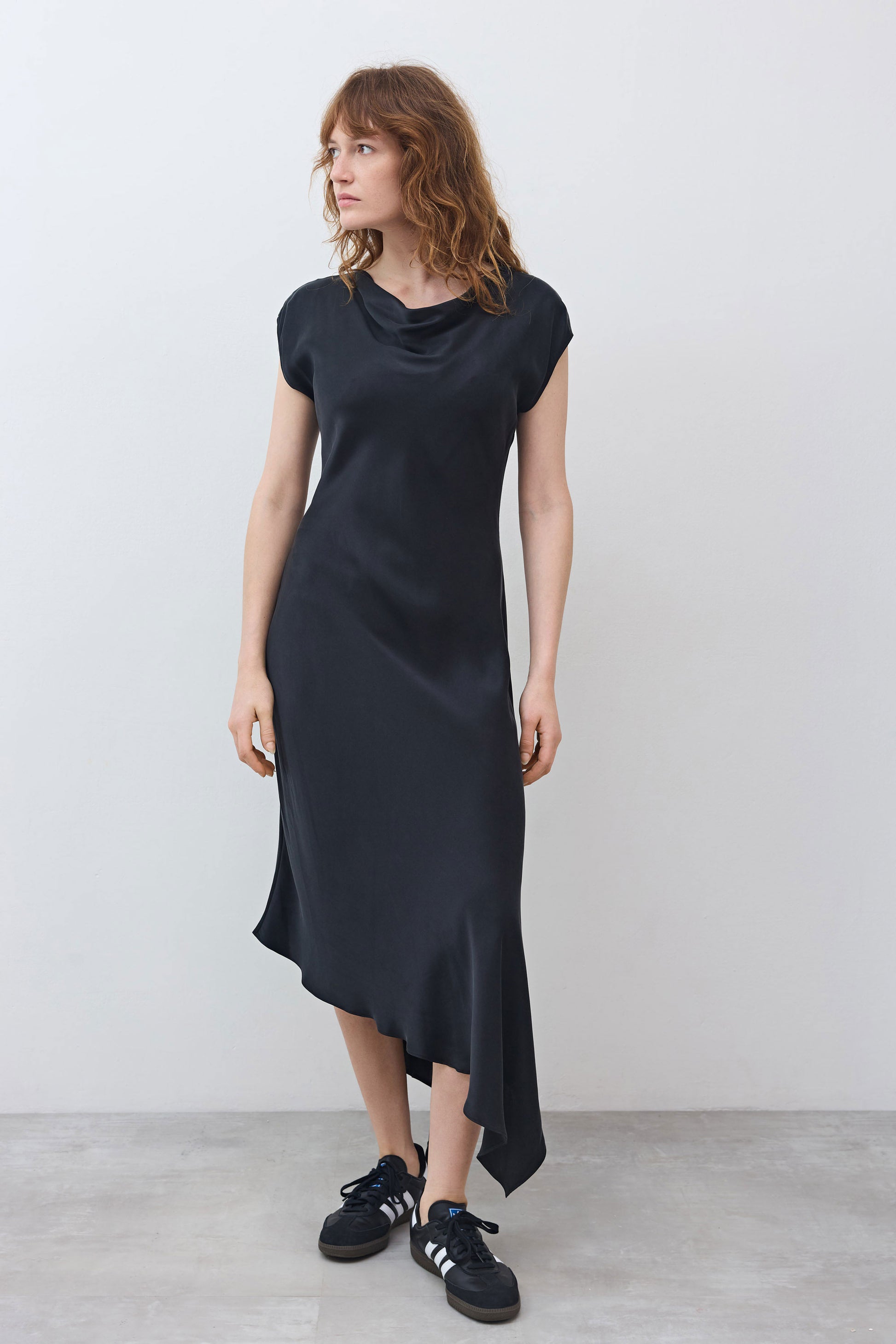 Cut on Bias Silk Dress Black / 12