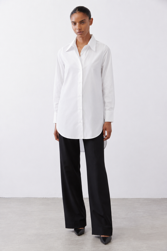 Dart Out Tailored Button Down Poplin Tunic