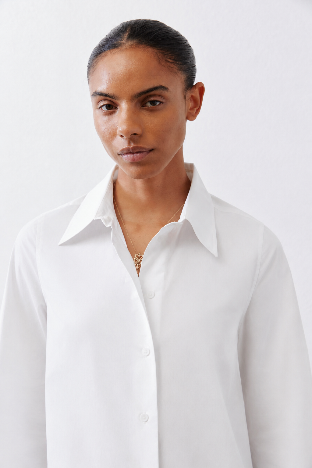Dart Out Tailored Button Down Poplin Tunic