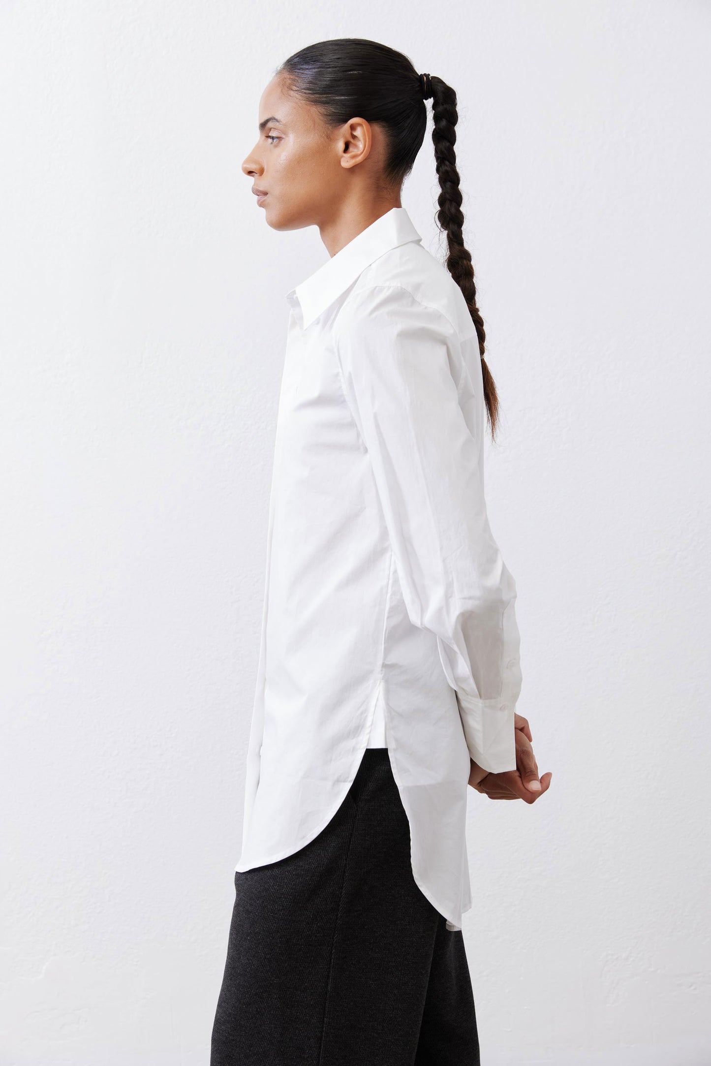 Dart Out Tailored Button Down Poplin Tunic
