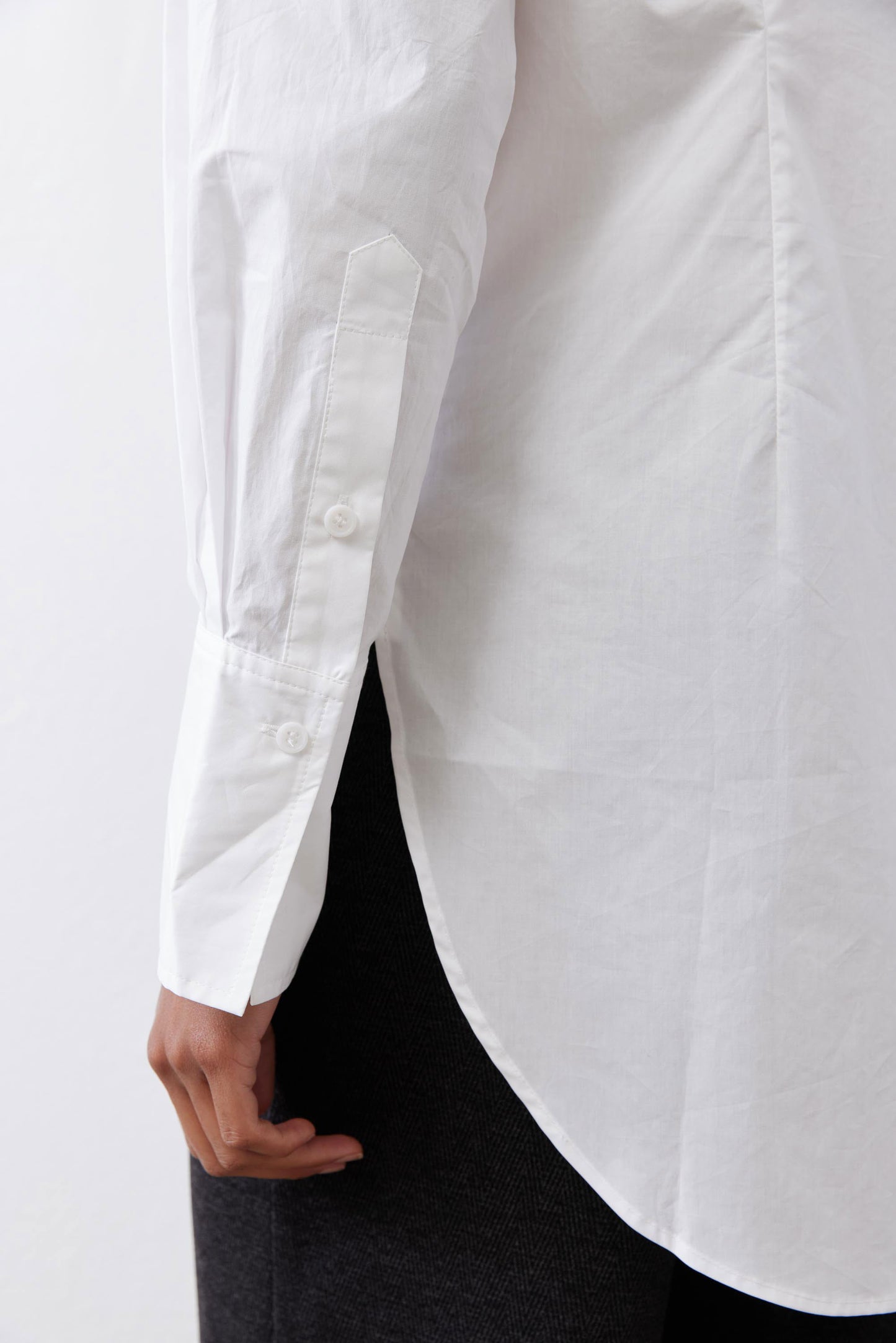 Dart Out Tailored Button Down Poplin Tunic