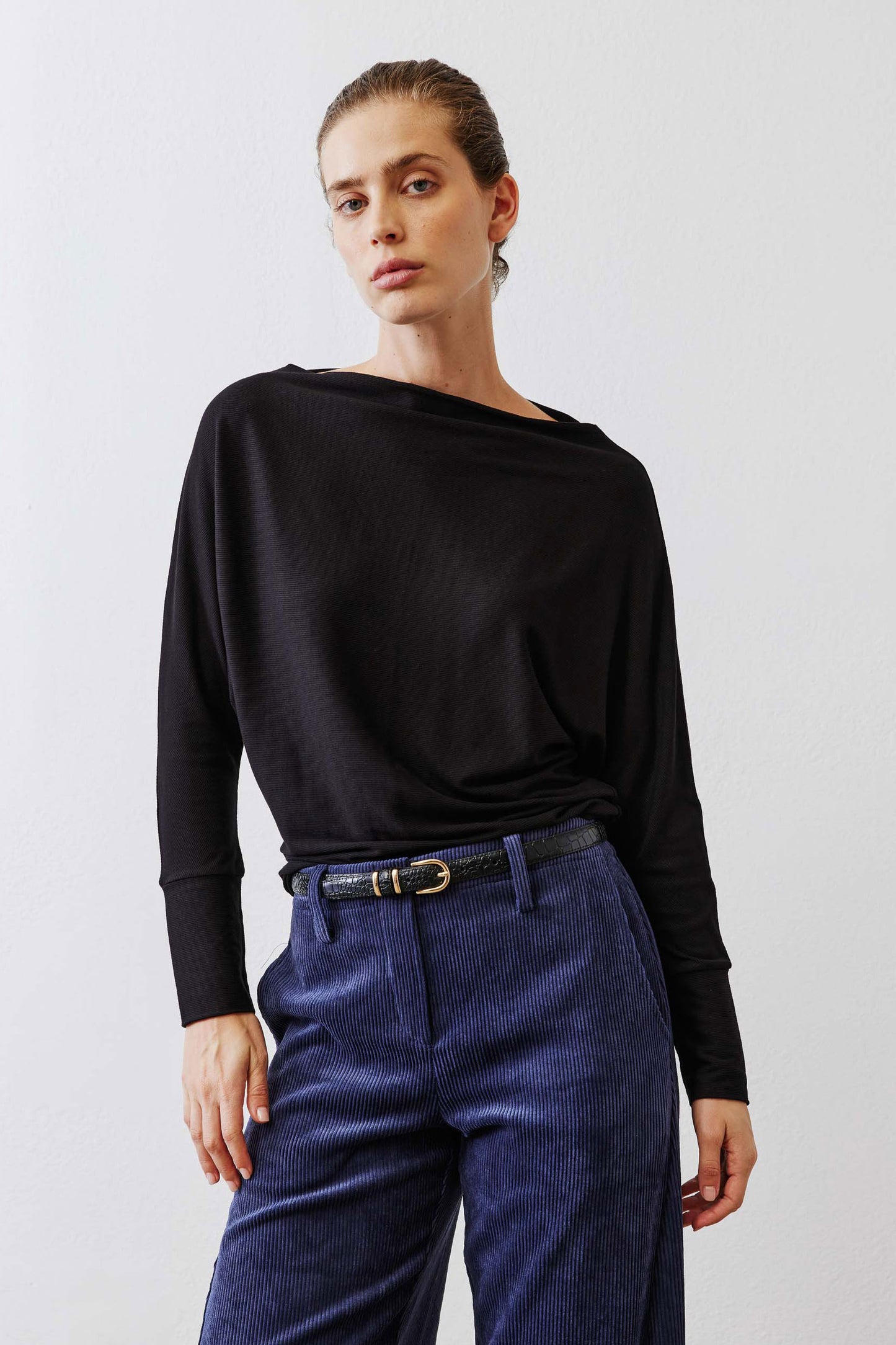 The Day to Day Ribbed Dolman Top