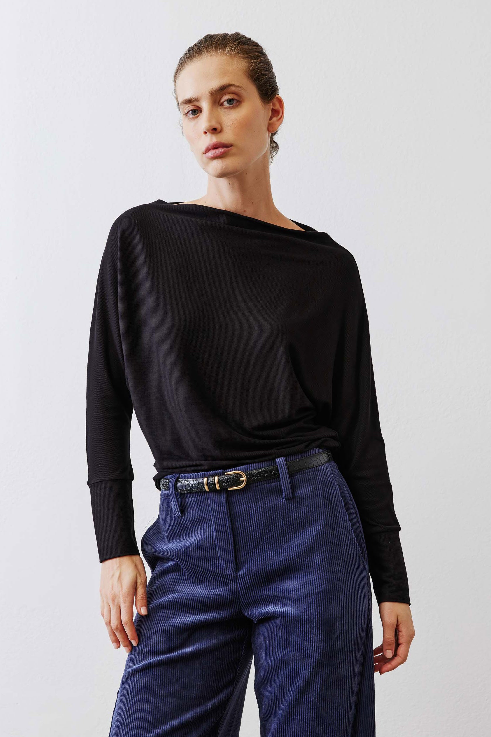 Day to Day Ribbed Dolman Top