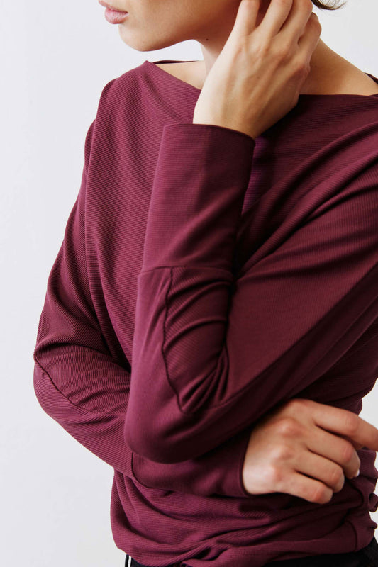 The Day to Day Ribbed Dolman Top