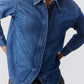 Denim Handkerchief With a Zipper Blouse