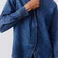 Denim Handkerchief With a Zipper Blouse