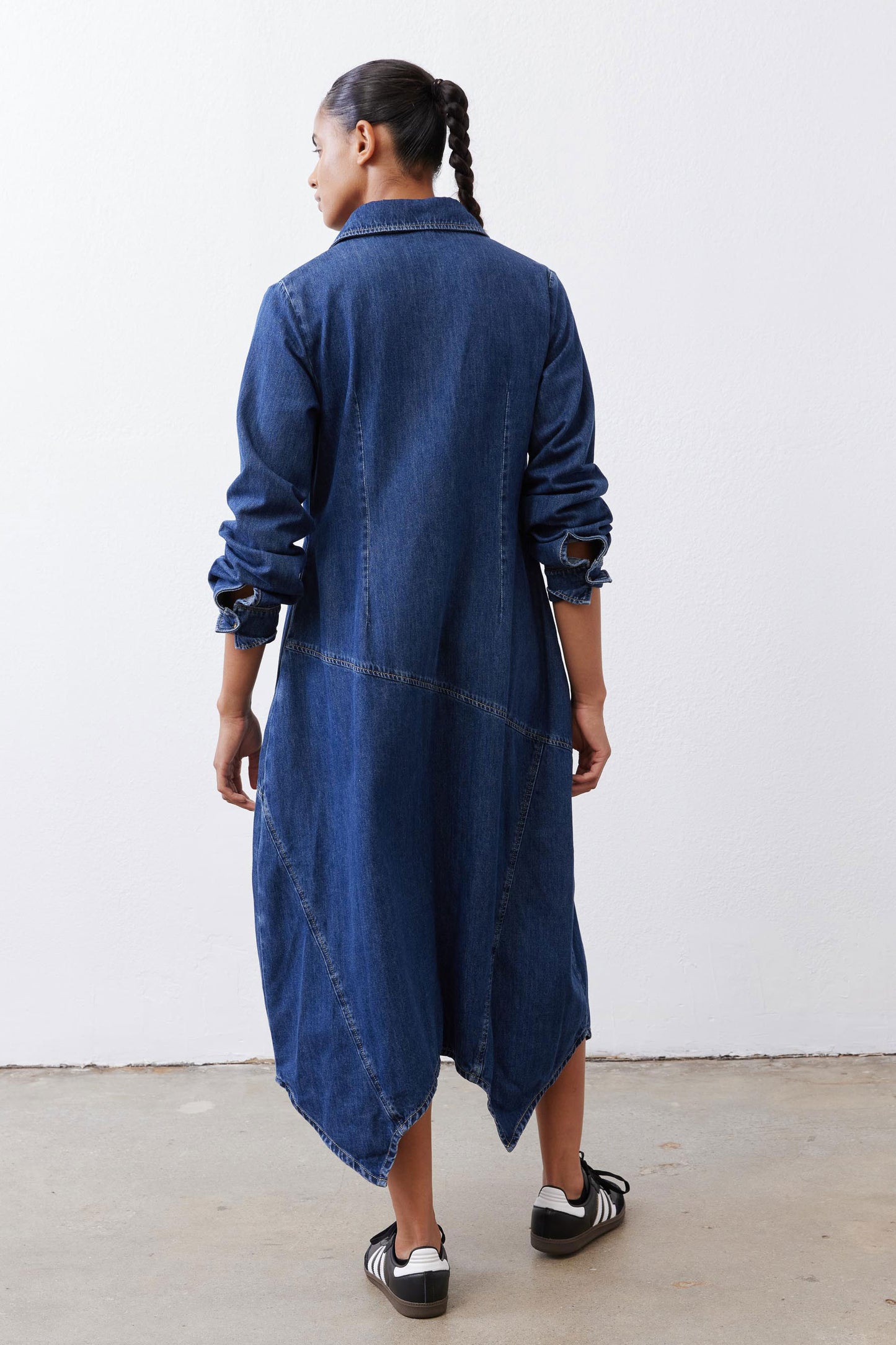 Handkerchief Denim Shirt Dress