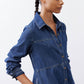 Handkerchief Denim Shirt Dress