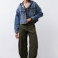 Night blue hooded denim jacket, front button placket and long sleeves