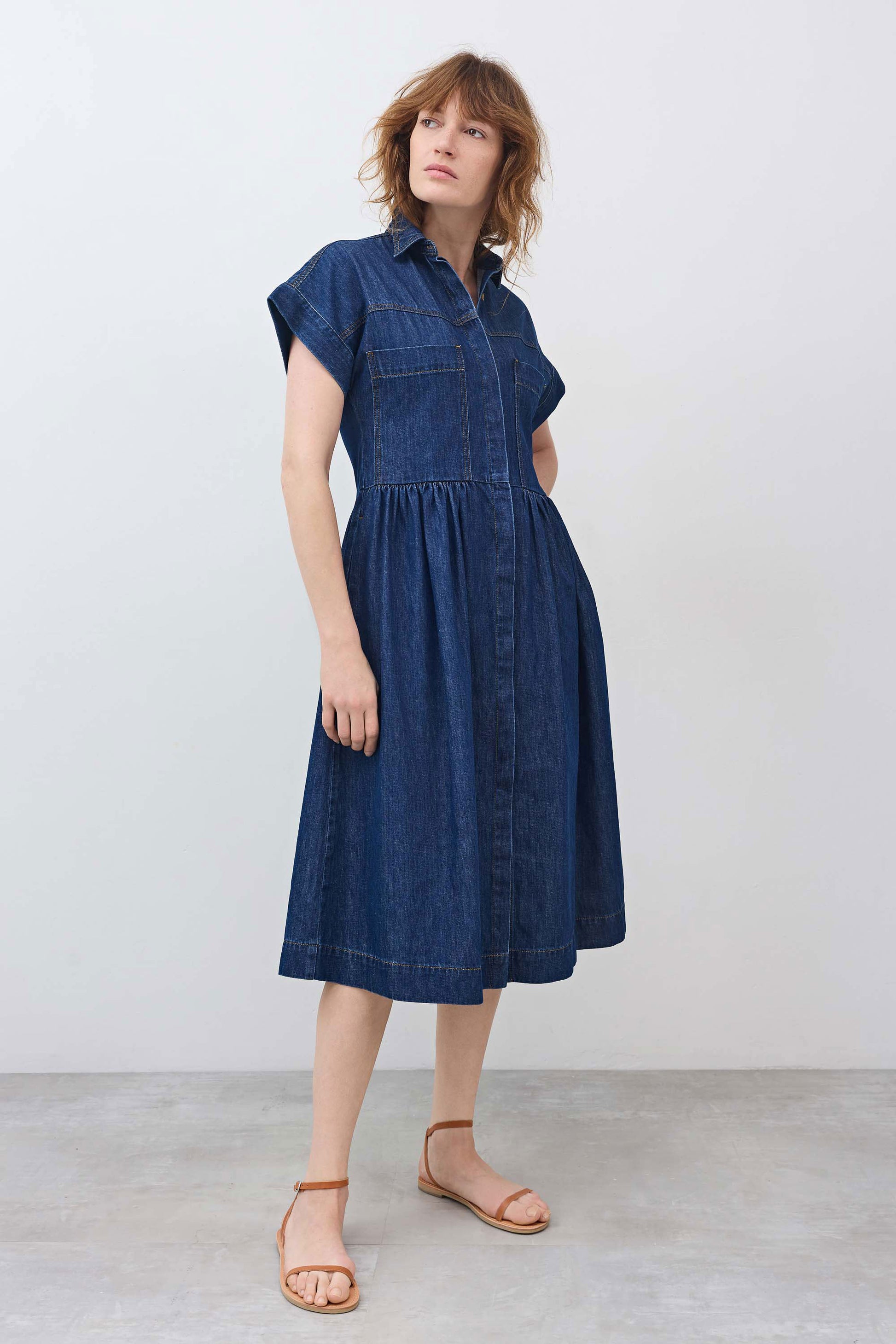 The Denim Shirt Dress Daybreak Medium Wash / XS The Denim Shirt Dress Daybreak Medium Wash / XS
