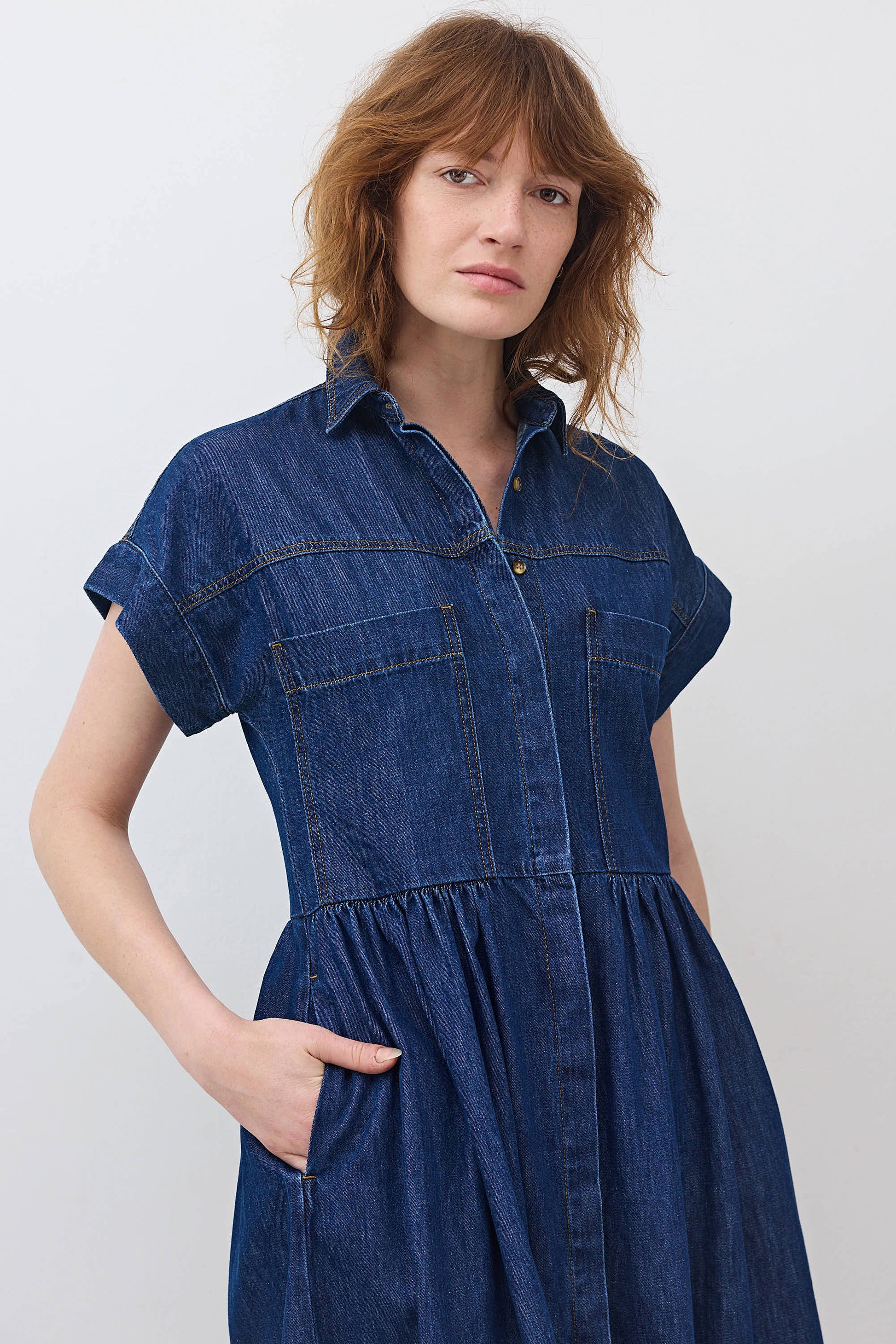 The Denim Shirt Dress | Daybreak Medium Wash Ruti The Denim Shirt Dress | Daybreak Medium Wash Ruti