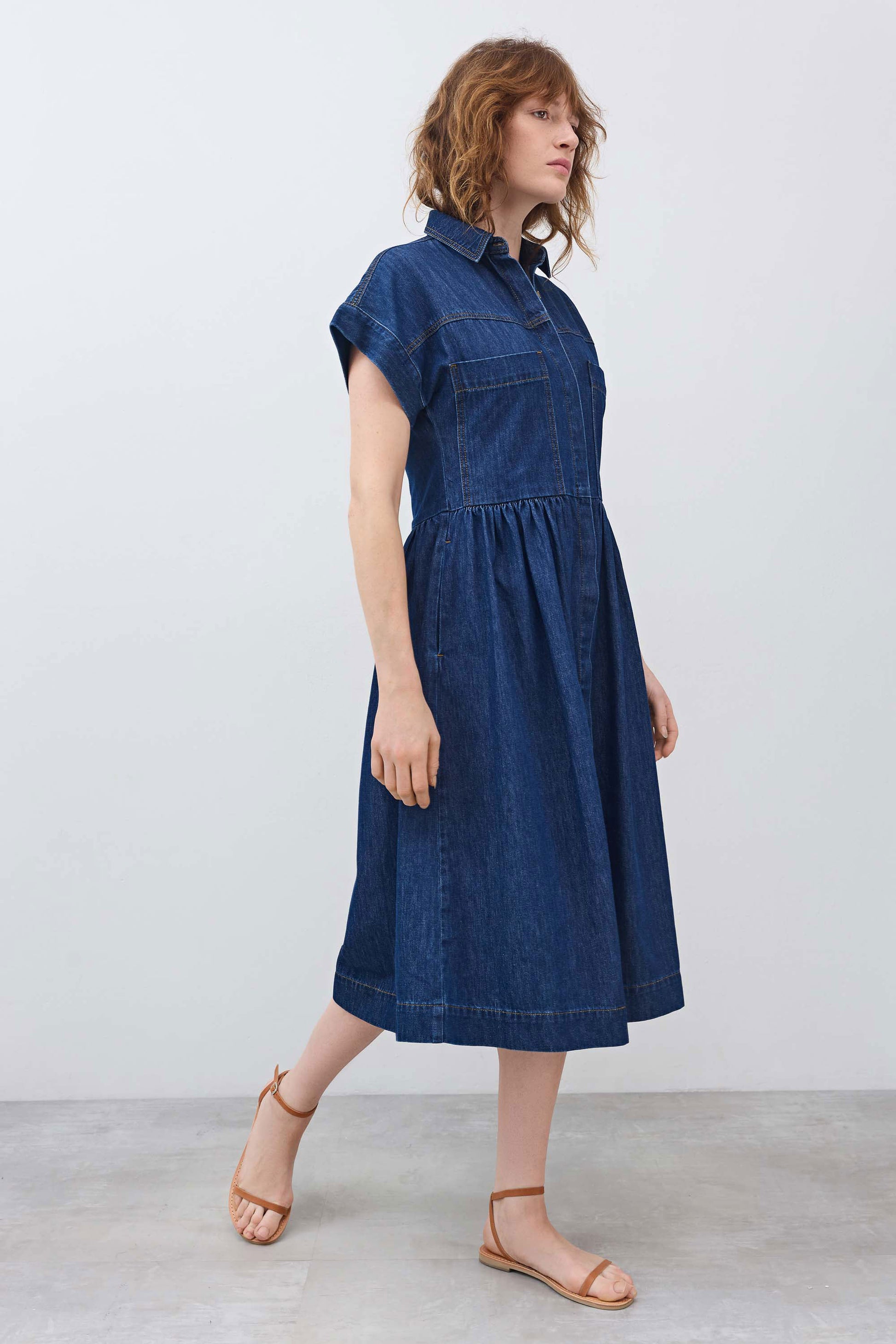denim button up front dress Button Up Denim Dress GlassHouse Chic
