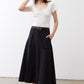 Ivory square-neck dipped top with short sleeves and gathered front bust detail