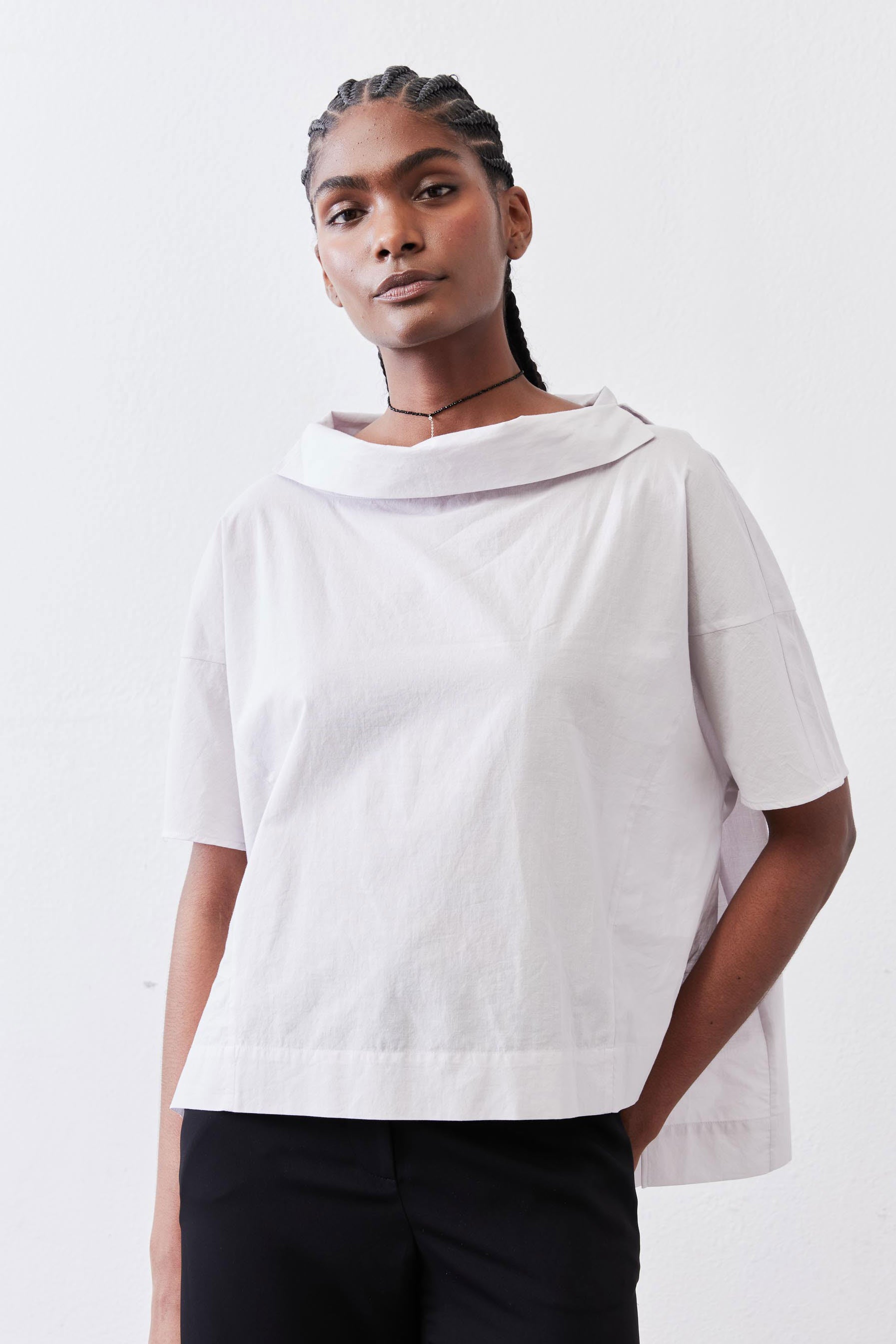 Dolman Drape Neck Top | Dove Gray – Ruti