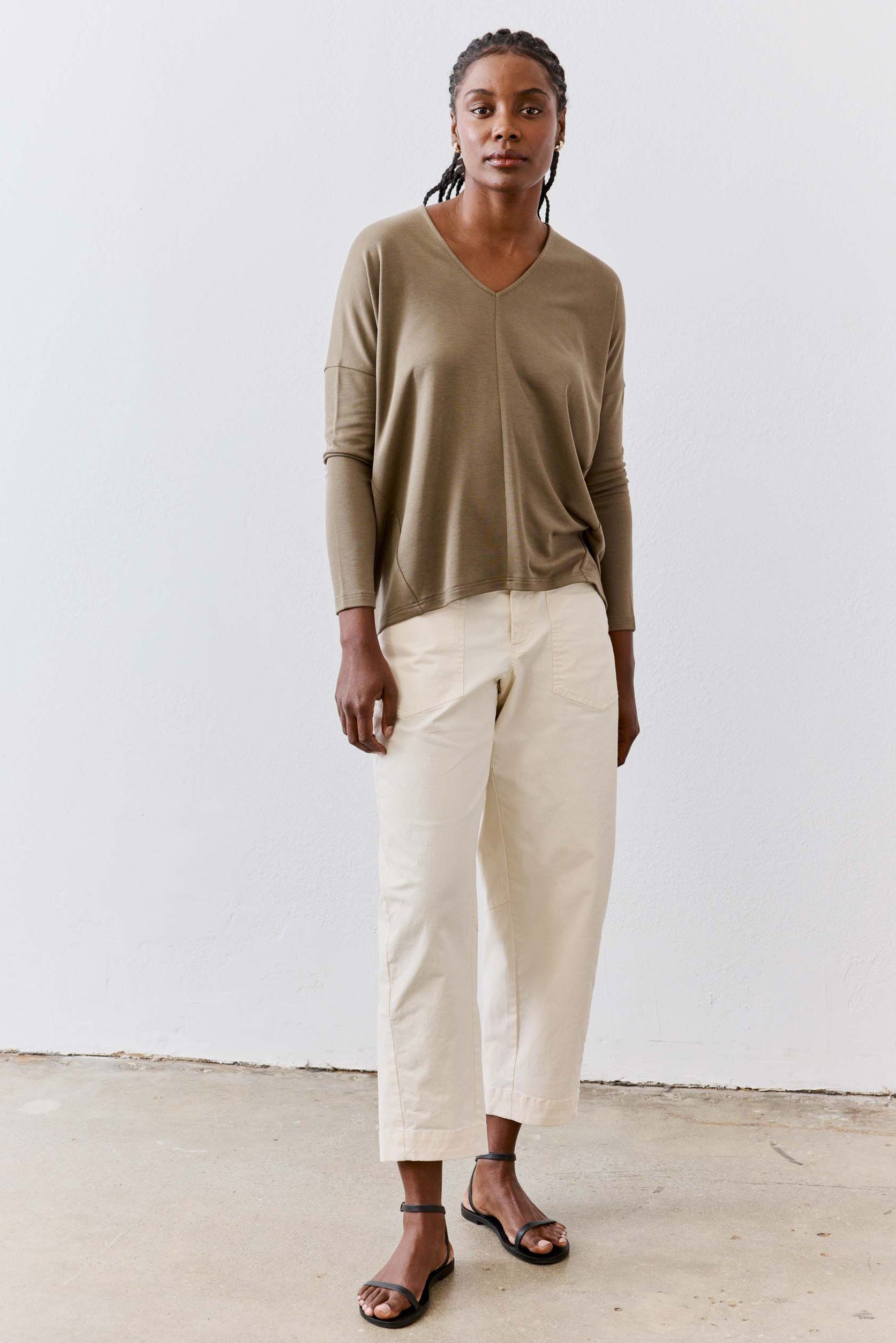 The Dolman Long Sleeve Top | Light Olive – Ruti