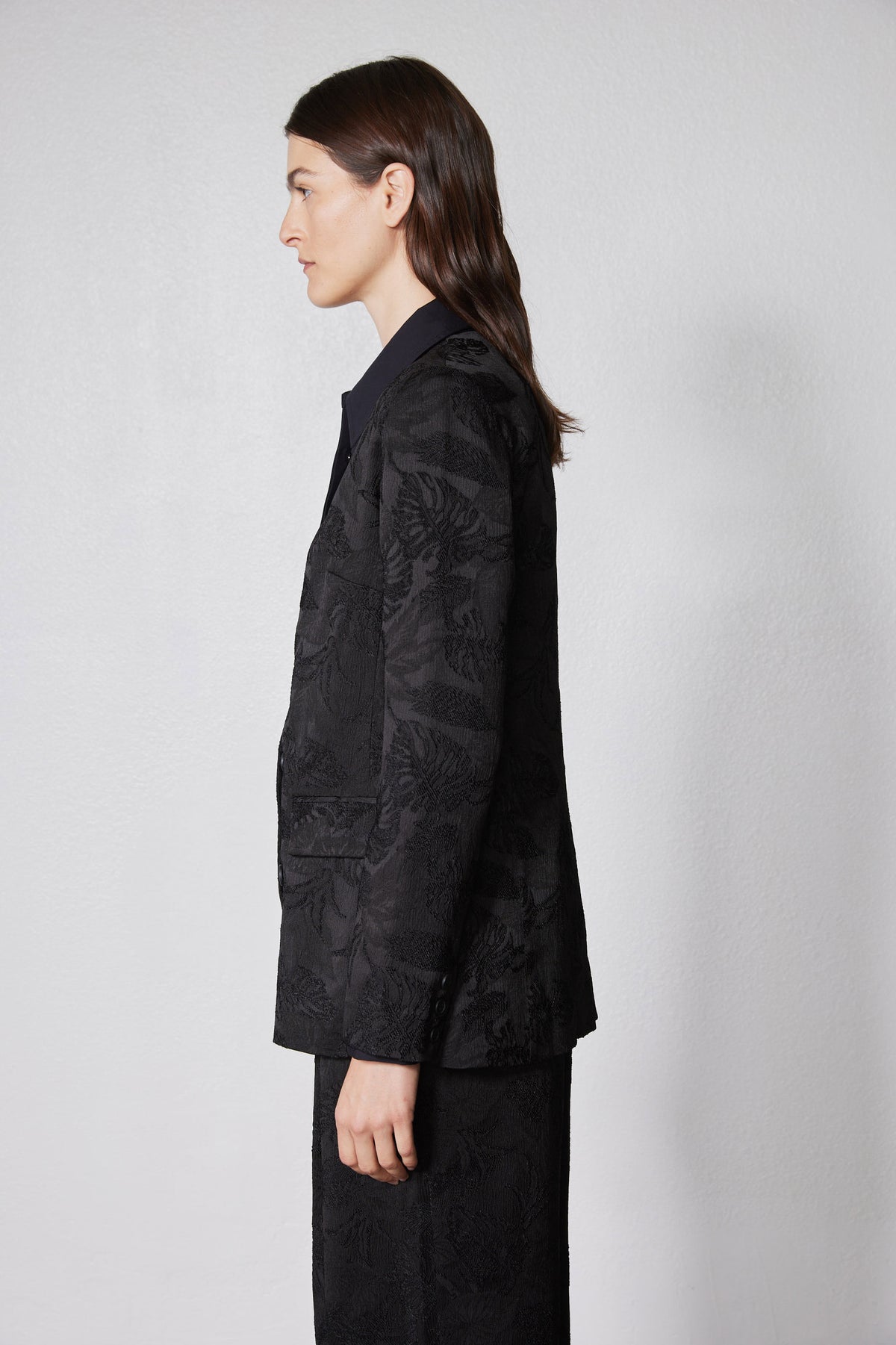 Double Breasted Jacquard Blazer