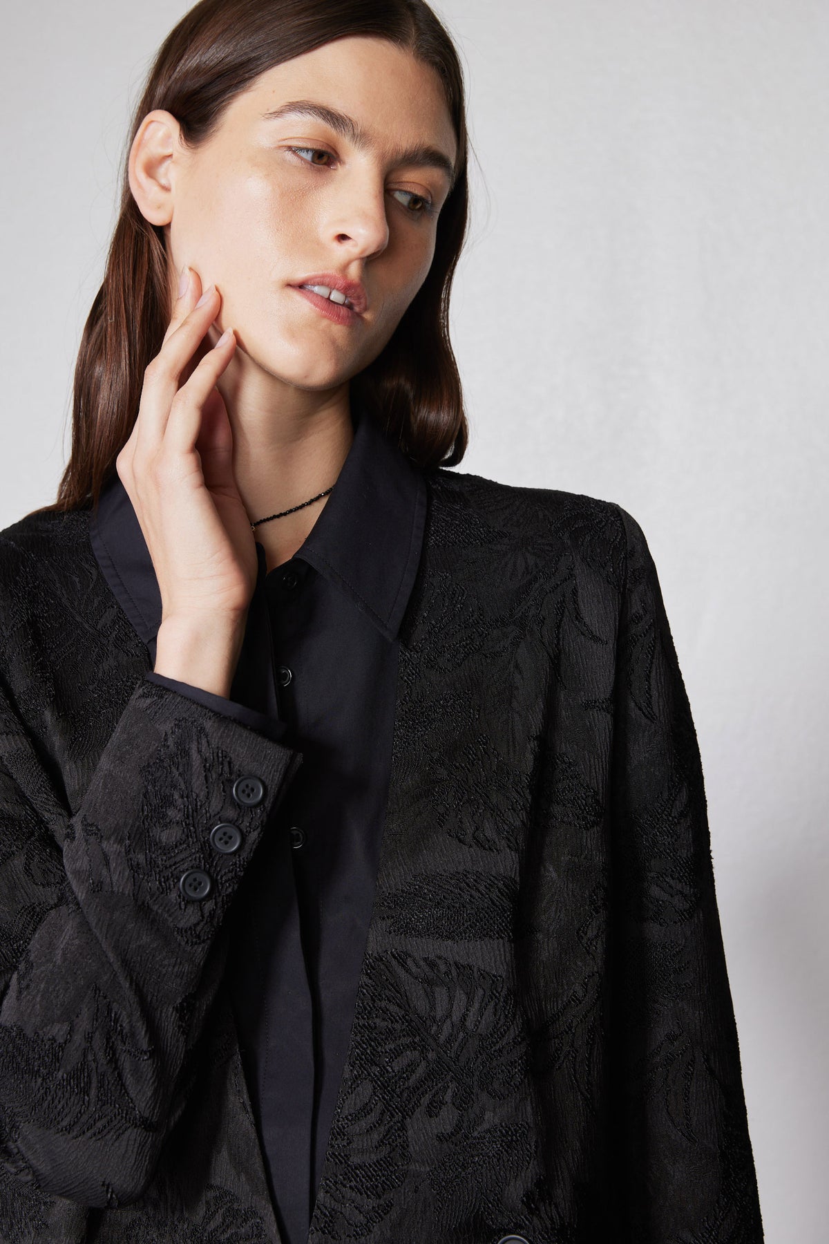 Double Breasted Jacquard Blazer