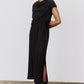 Draped Pleated Maxi Dress
