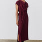 Draped Pleated Maxi Dress