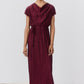 Draped Pleated Maxi Dress