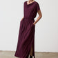 Draped Pleated Maxi Dress