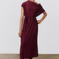 Draped Pleated Maxi Dress