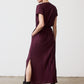 Draped Pleated Maxi Dress