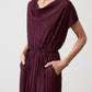 Draped Pleated Maxi Dress