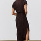 Draped Pleated Maxi Dress