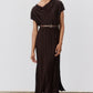 Draped Pleated Maxi Dress