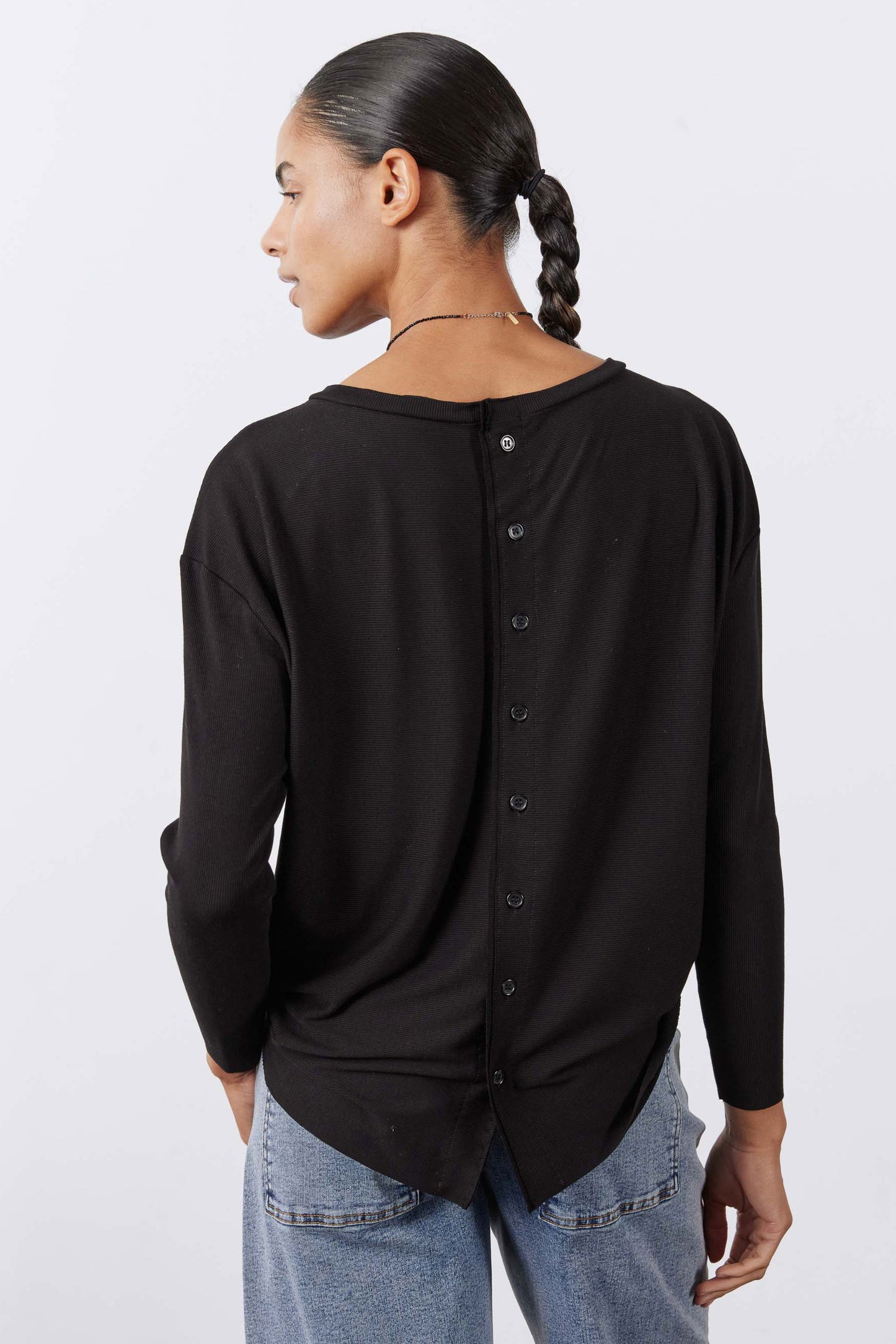 Essential Top With Buttons In The Back