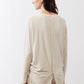 Cloud button-back long-sleeve top, back view with button placket
