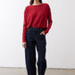 Garnet long-sleeve crewneck top