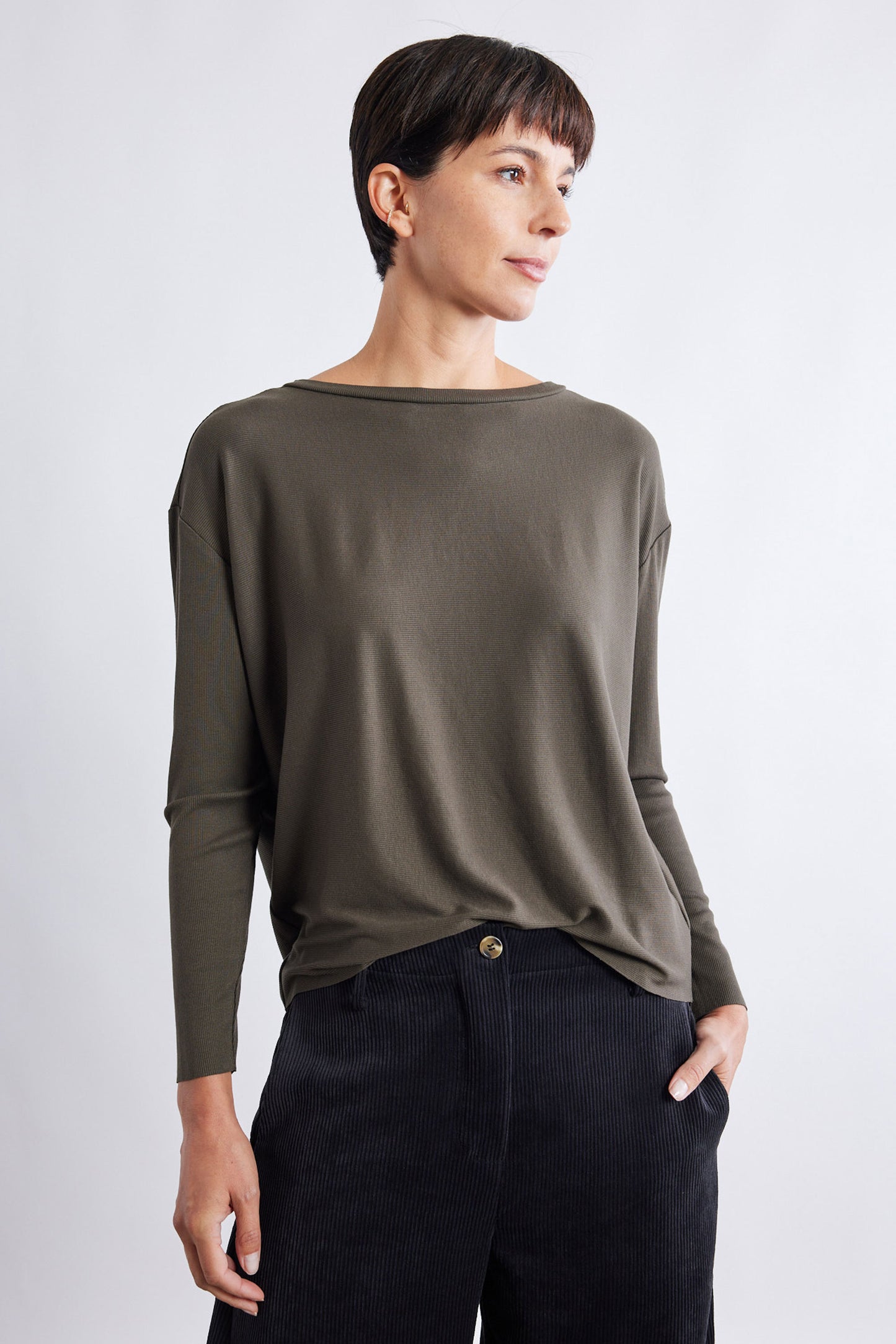 Essential Top With Buttons in the Back