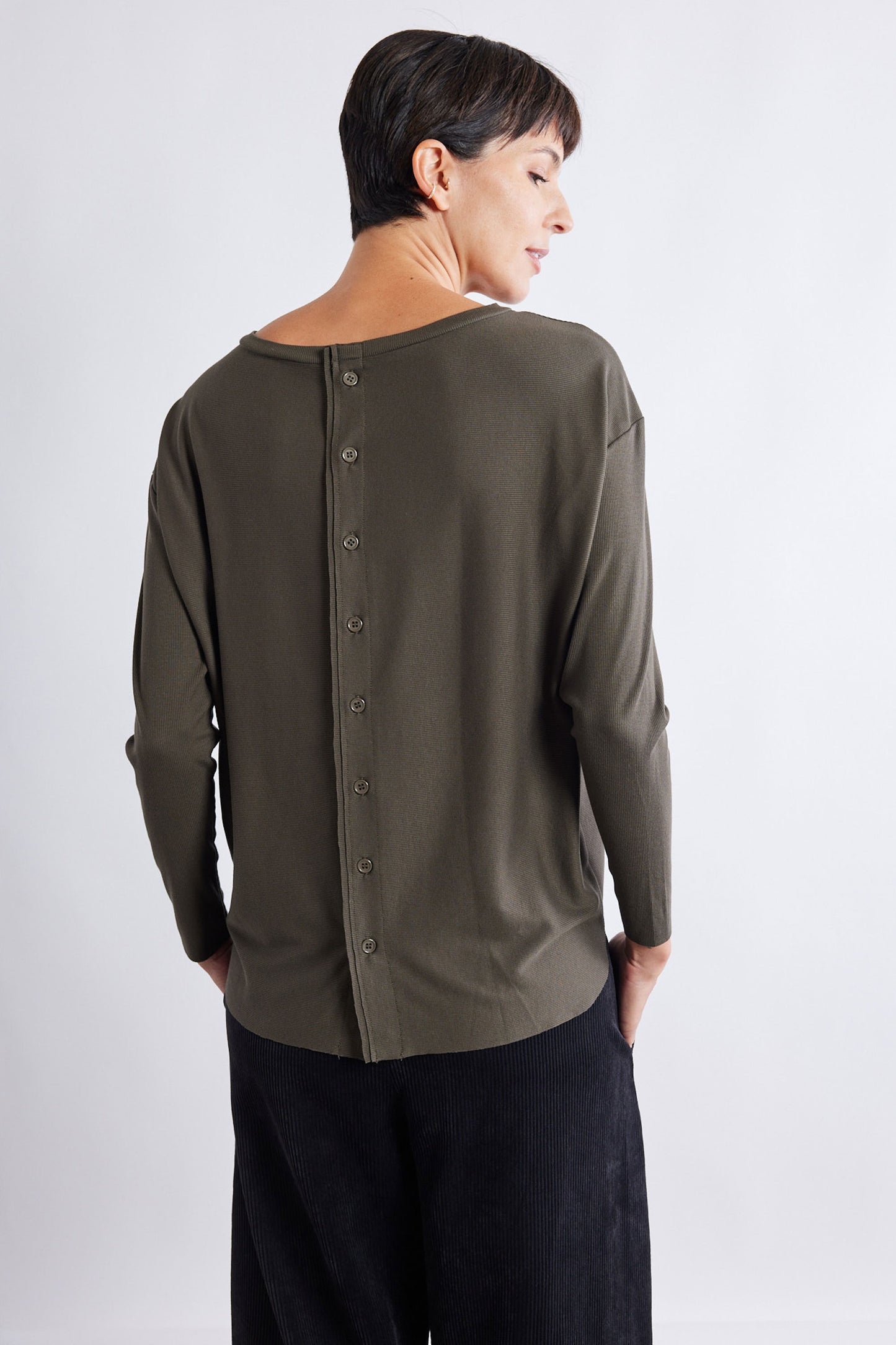 Essential Top With Buttons in the Back