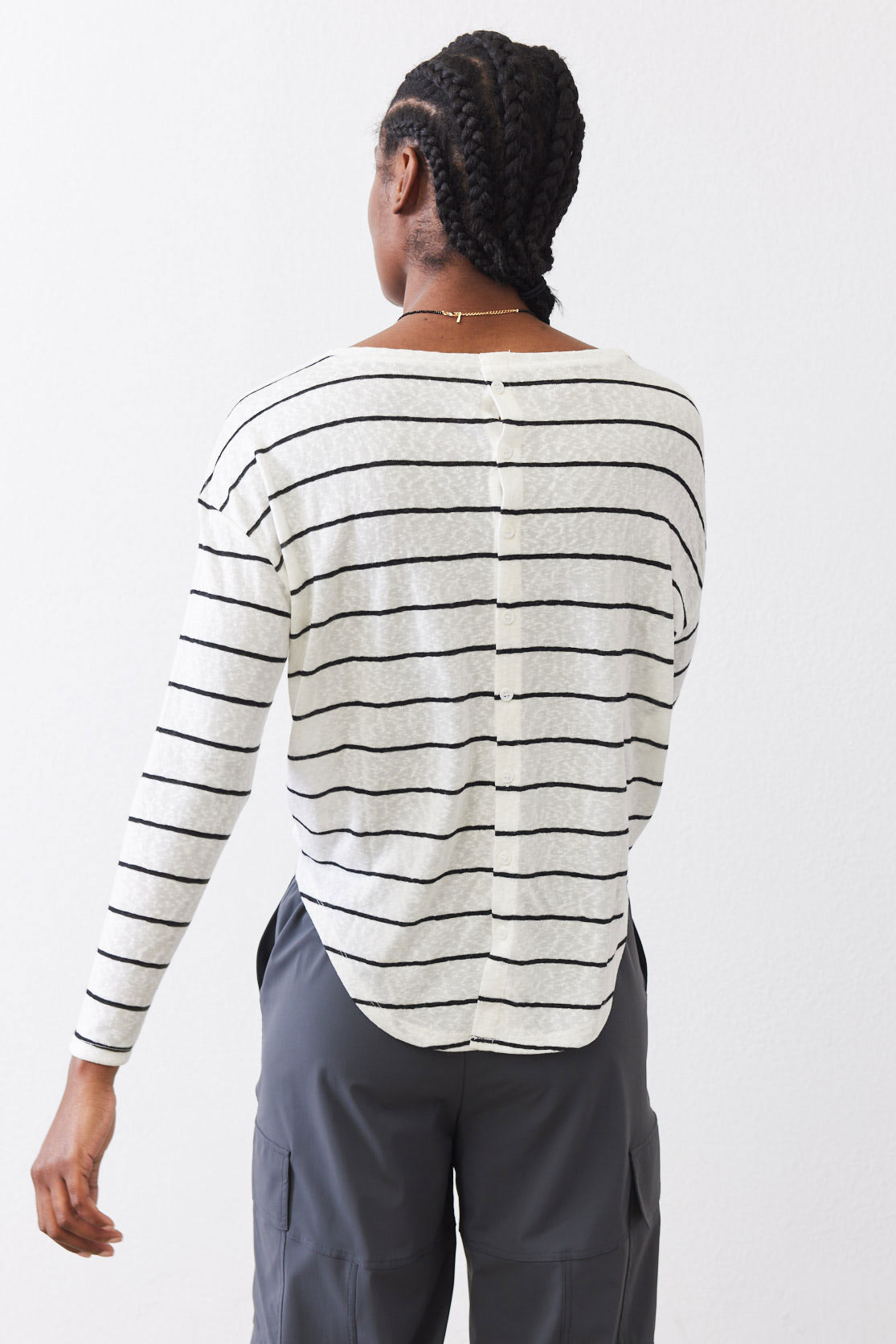 Essential Top With Buttons in the Back