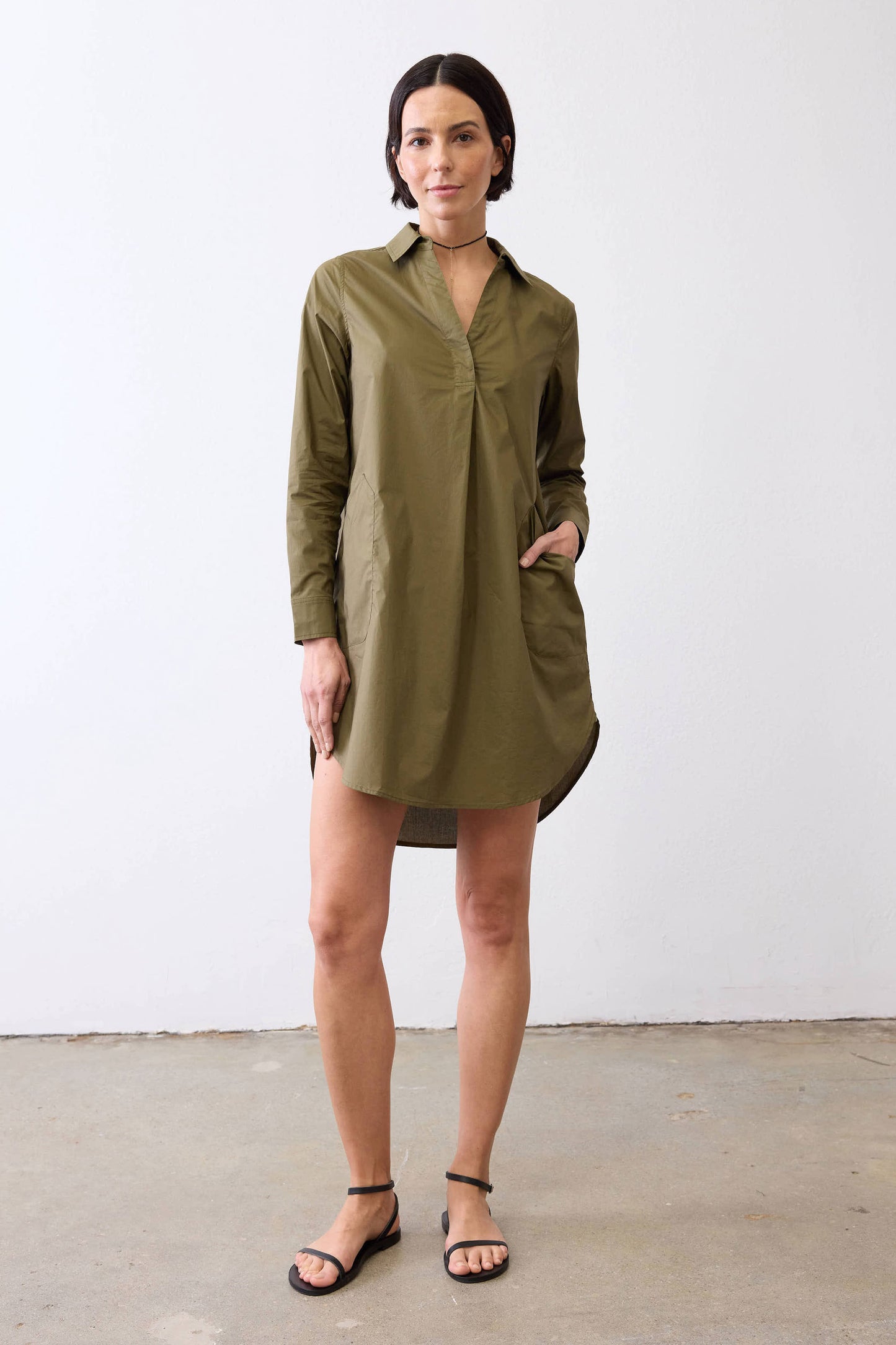 Everyday Poplin Shirt Dress