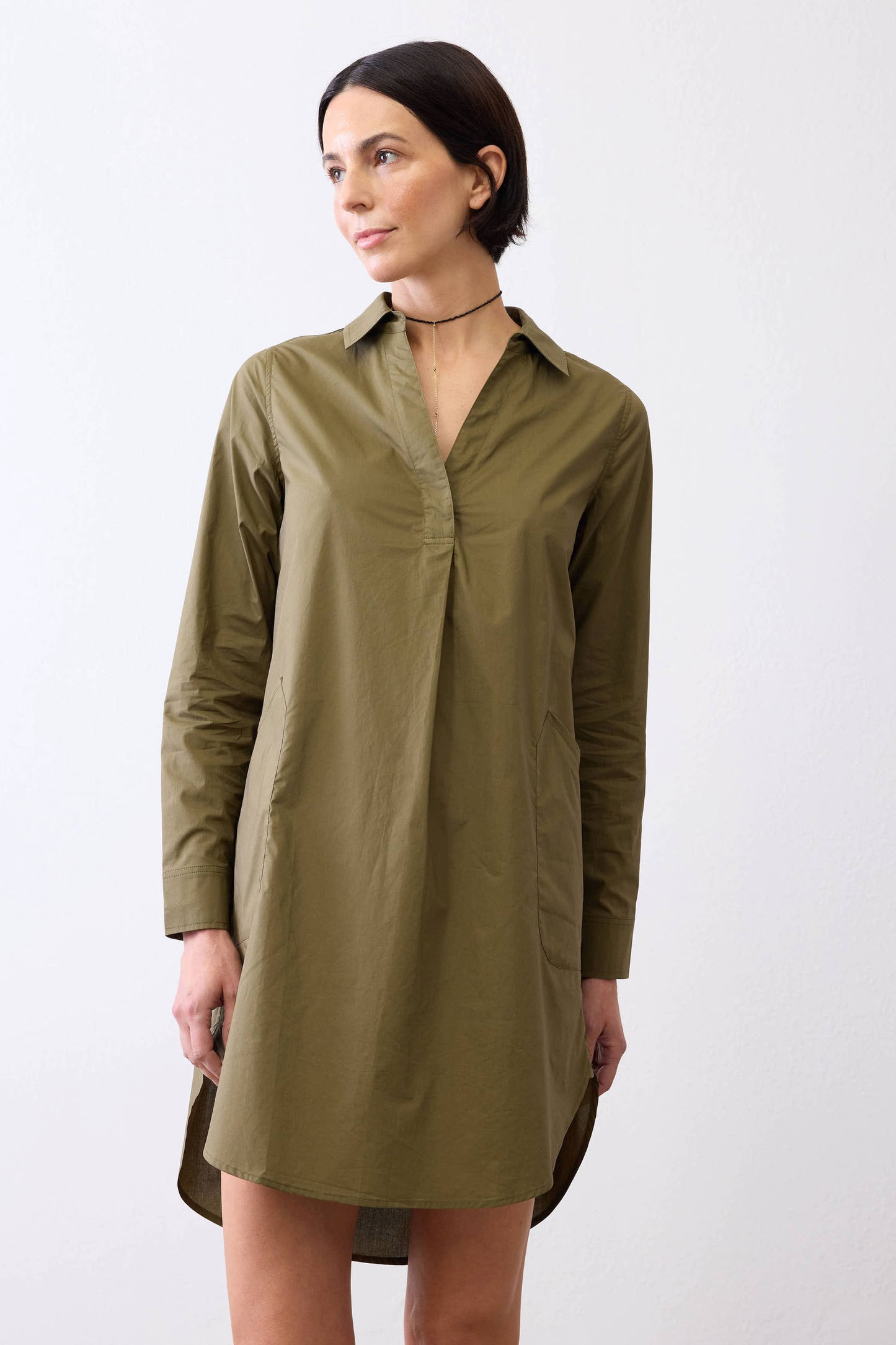 Everyday Poplin Shirt Dress