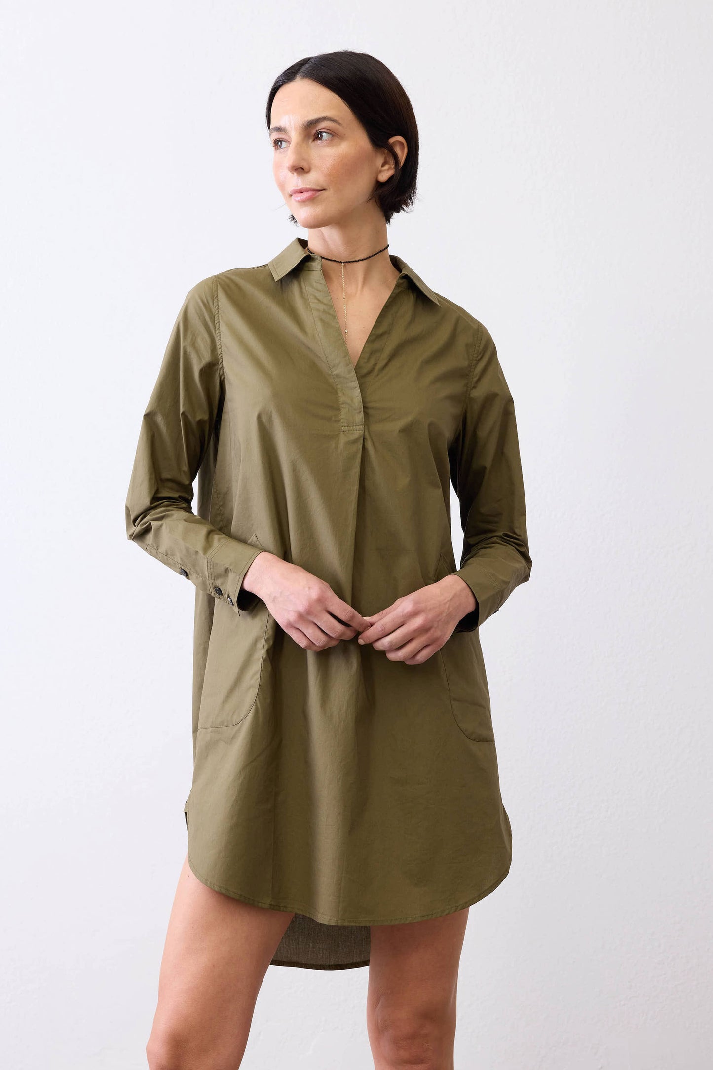 Everyday Poplin Shirt Dress