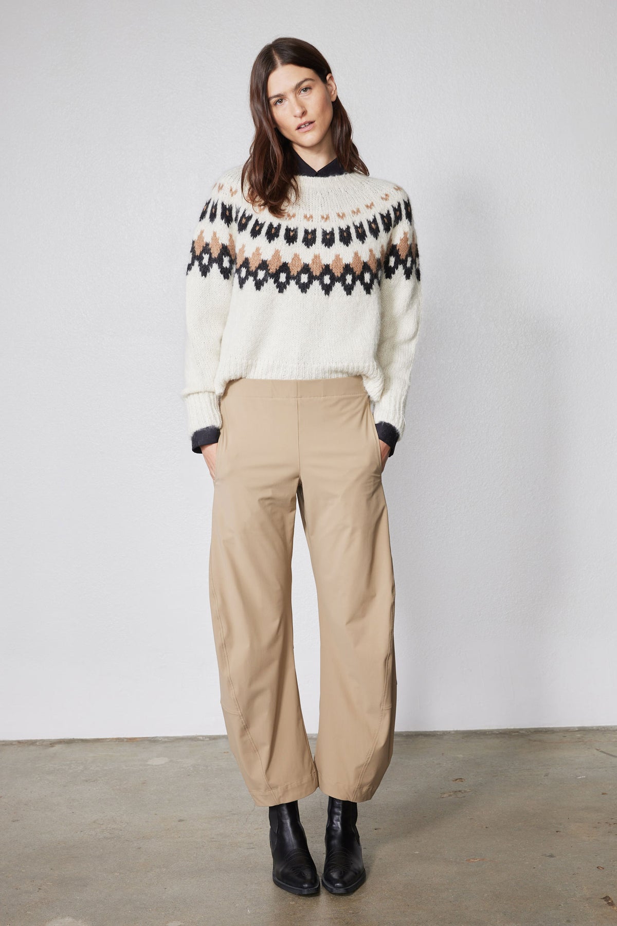 Wool Blend Pullover Fairisle Sweater