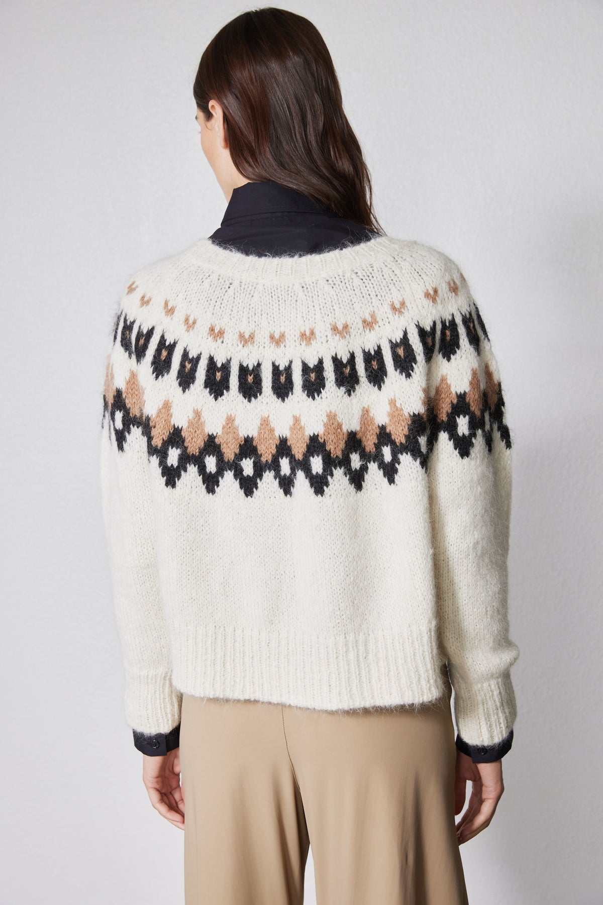 Wool Blend Pullover Fairisle Sweater