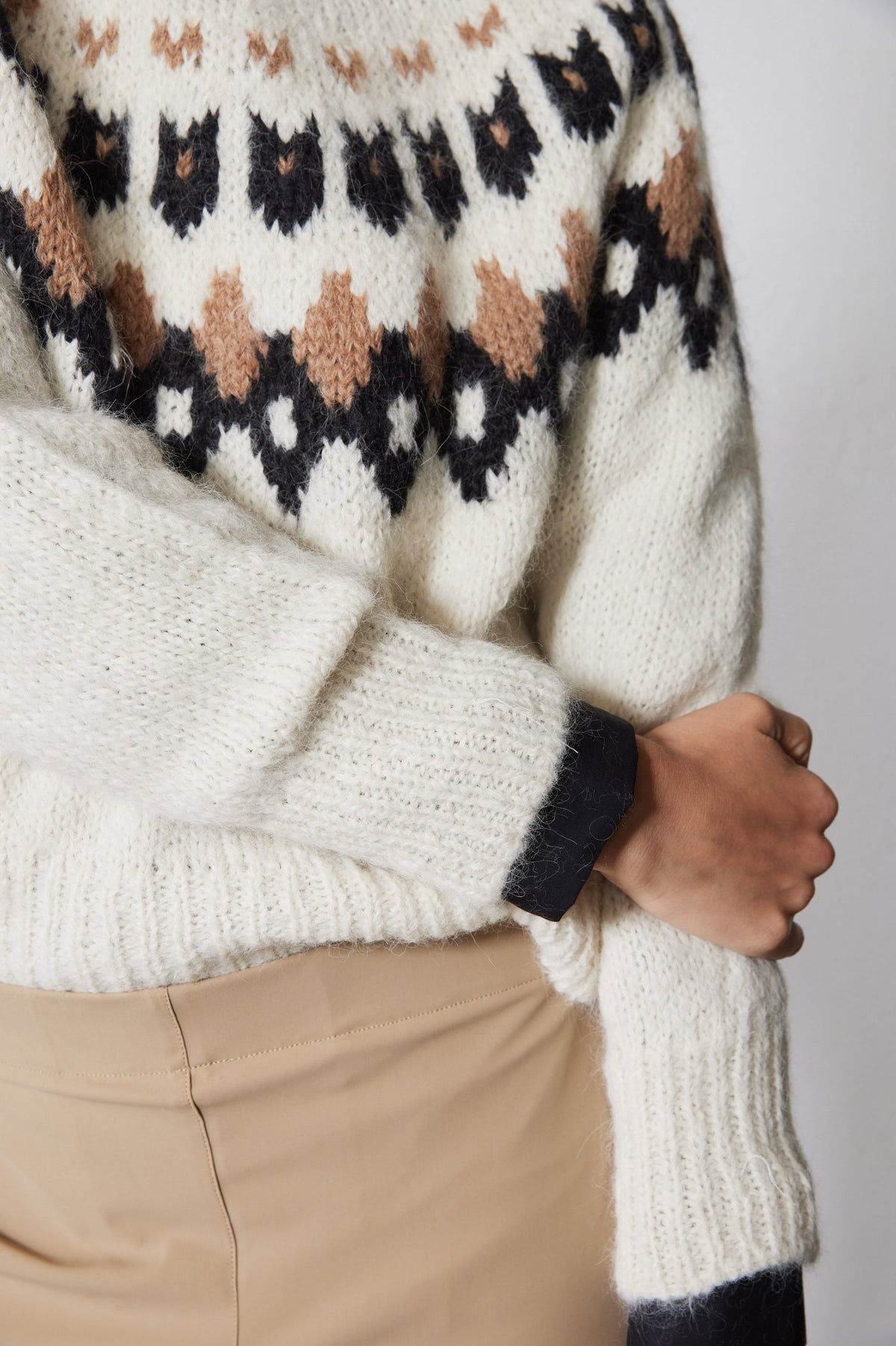 Wool Blend Pullover Fairisle Sweater