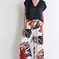 Printed Wide-Leg Trouser