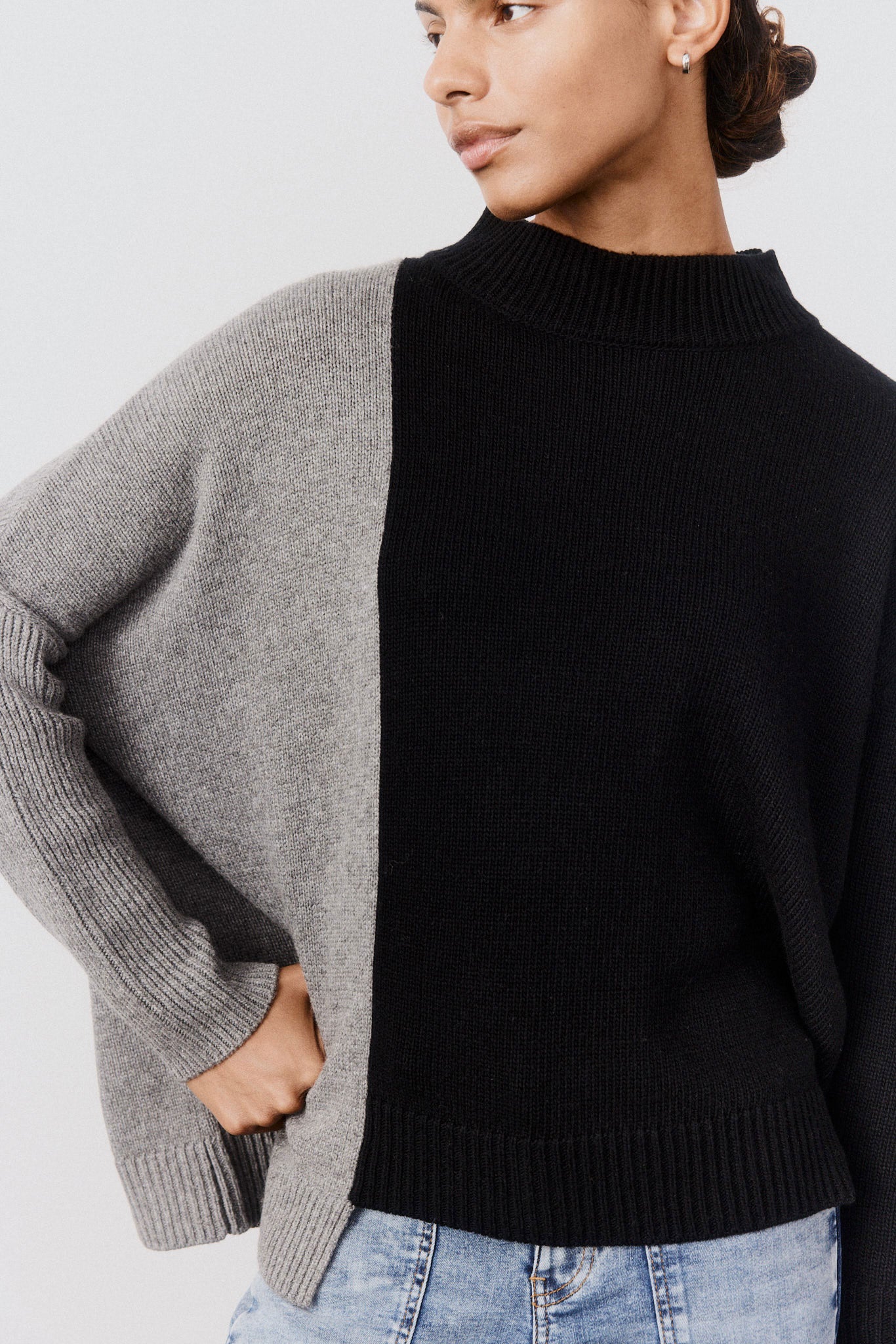 Half and Half Asymmetric Sweater